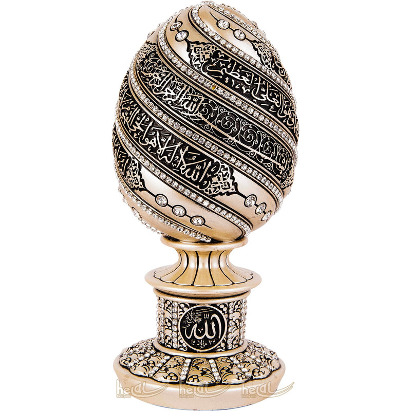 Ramadan Islamic Gift Trinket Ayatul Kursi Knickknack Muslim Arabic Home Decorations Eid Decor Allah Quran Verse Crystal Egg