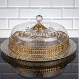 Service Tray Hurrem Style Plate Cake Bell Jar Glass Cookie Macaron Sweet Dessert Serving Tray