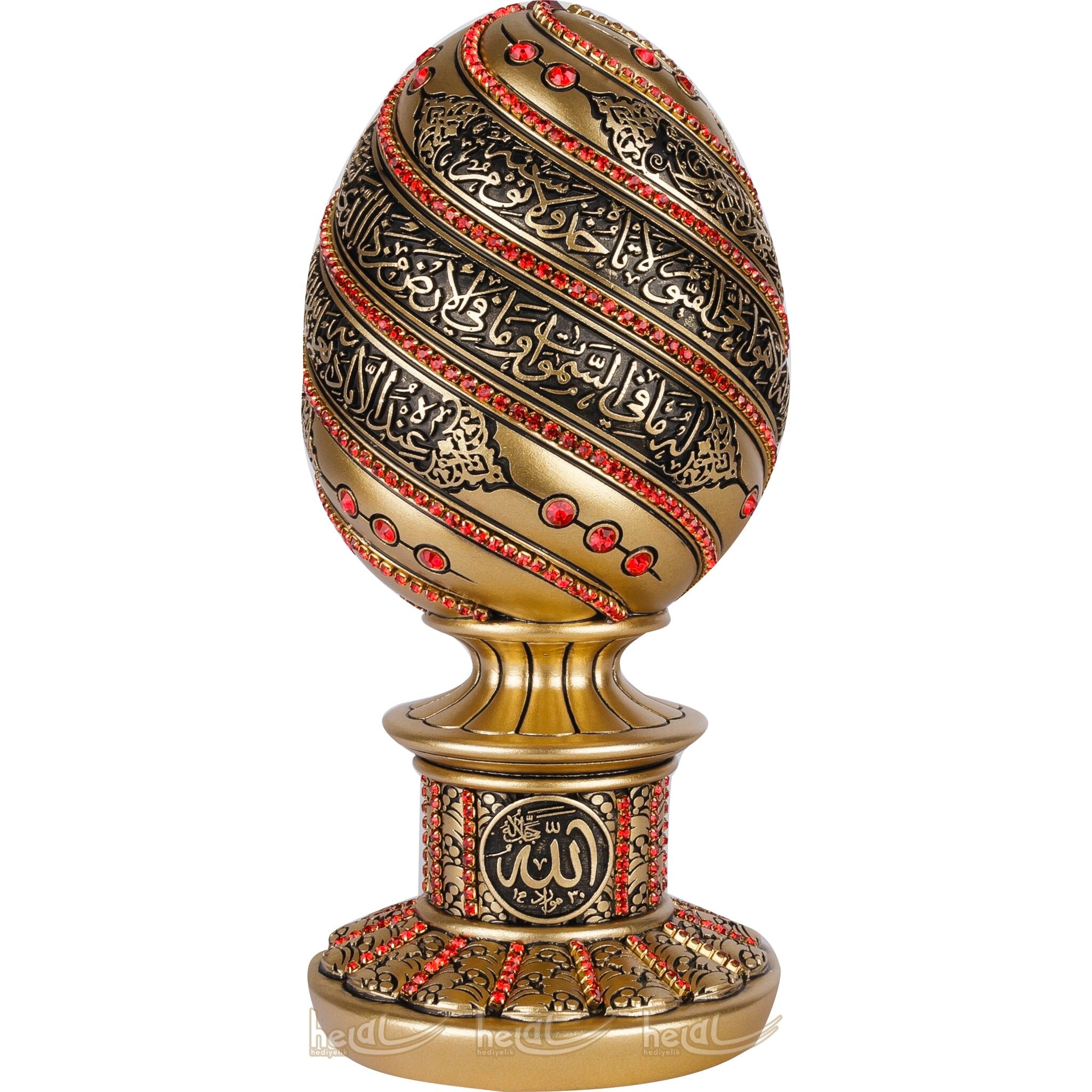 Ramadan Islamic Gift Trinket Ayatul Kursi Knickknack Muslim Arabic Home Decorations Eid Decor Allah Quran Verse Crystal Egg
