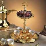 Turkish Coffee Set Mirra, Arabic Coffee Serving Cups Set Two Tier Cake Stand Afternoon Tea Wedding Plates Party
