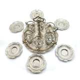 Set of 6 Swarovski Turkish Coffee Tea Cups Set Arabic Coffee Set Handmade Tea Cups Set Set in Espresso Copper Coffee set