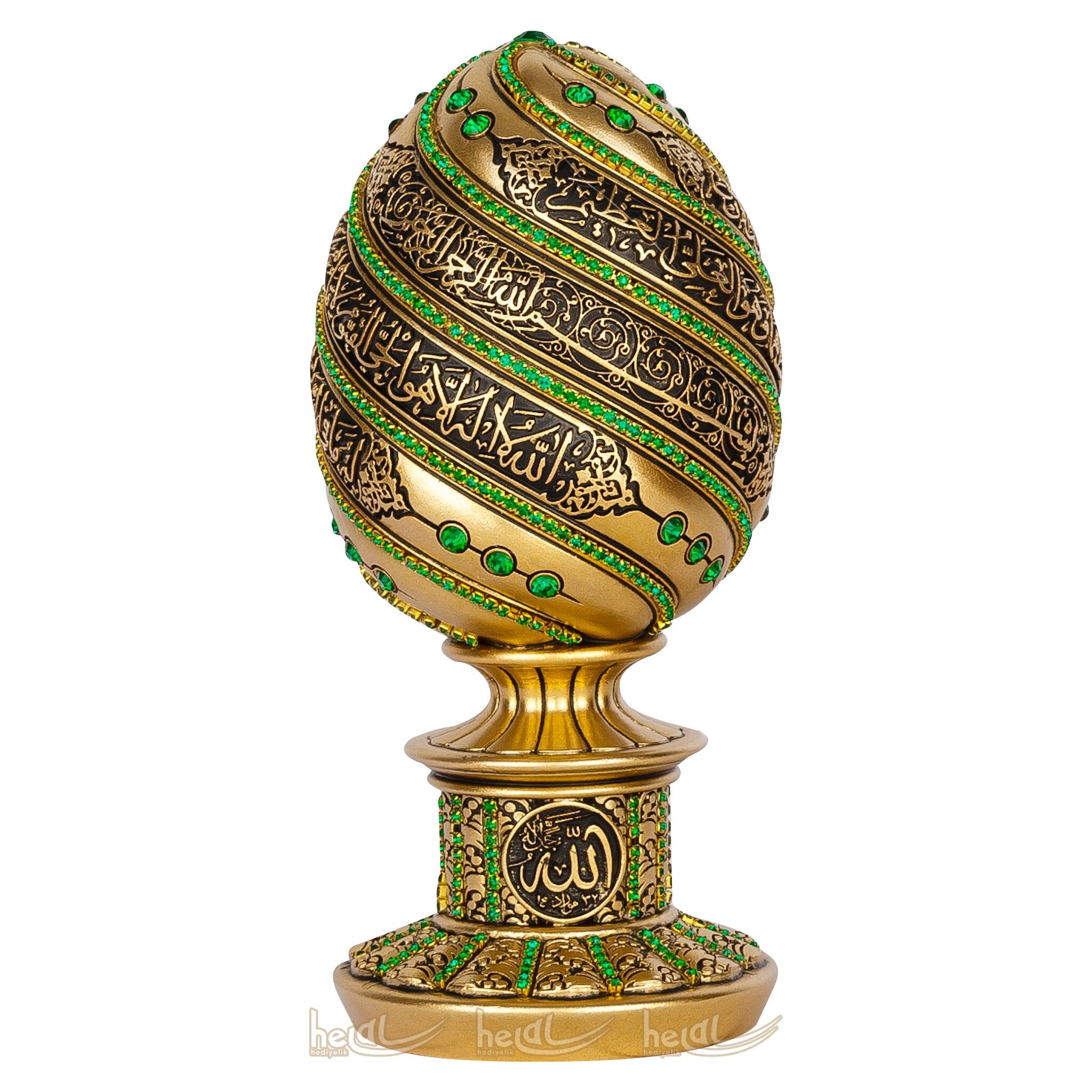 Ramadan Islamic Gift Trinket Ayatul Kursi Knickknack Muslim Arabic Home Decorations Eid Decor Allah Quran Verse Crystal Egg