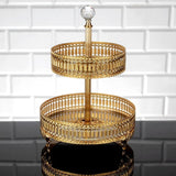 Service Tray Plate Rhinestones 2 Floor Cookie Macaron Sweet Dessert Serving Tray