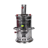 Turkish Semavar Tea Boiler Double Tap Steel-Chrome Wood and Charcoal Survivors Camp and Picnic Samovar Light And Durable