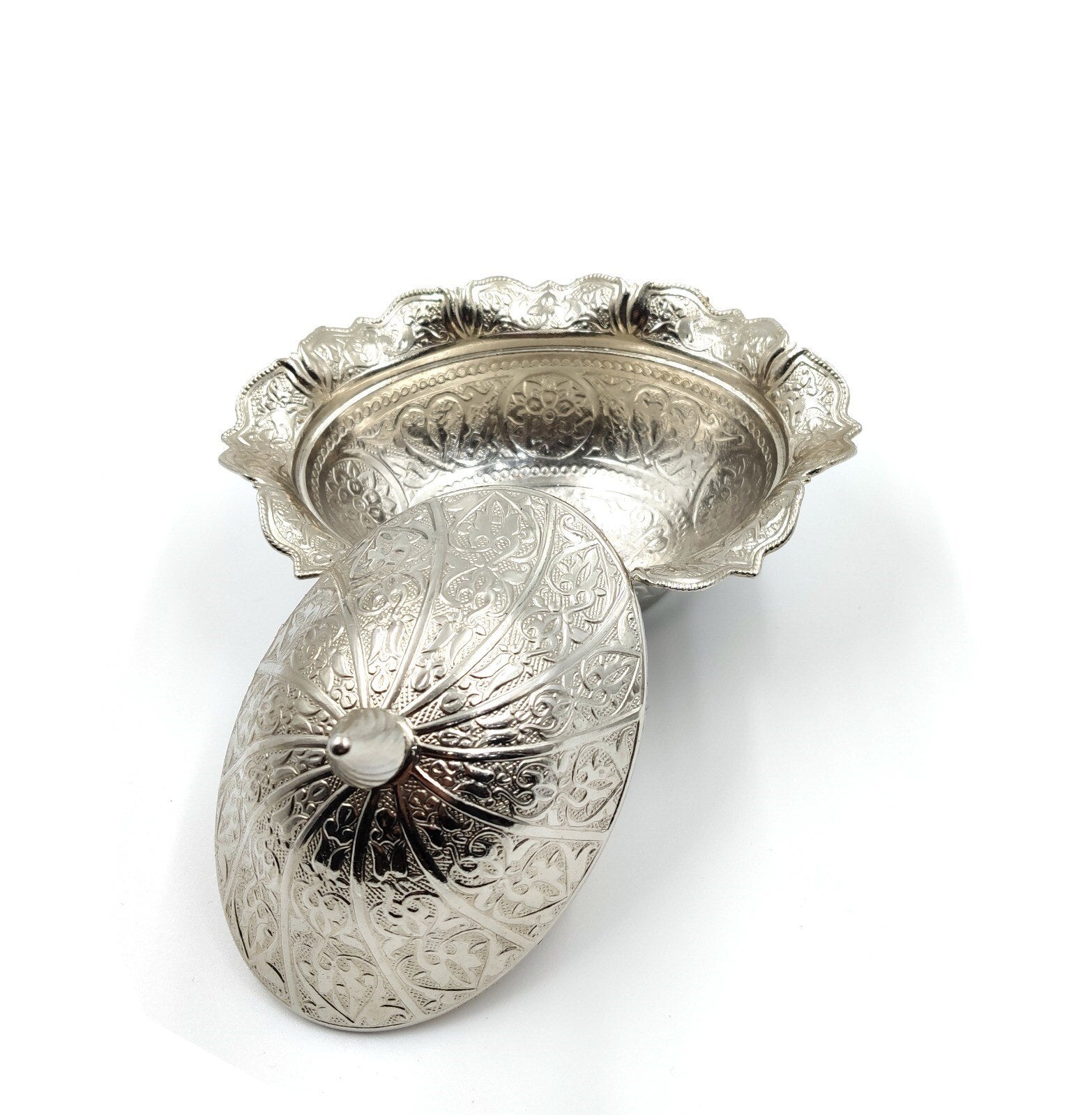 Silver Plated Fruit Plate Candy Cupcake Serving Tray Round Cupcake Holder Dessert Display Plate Serving Tray