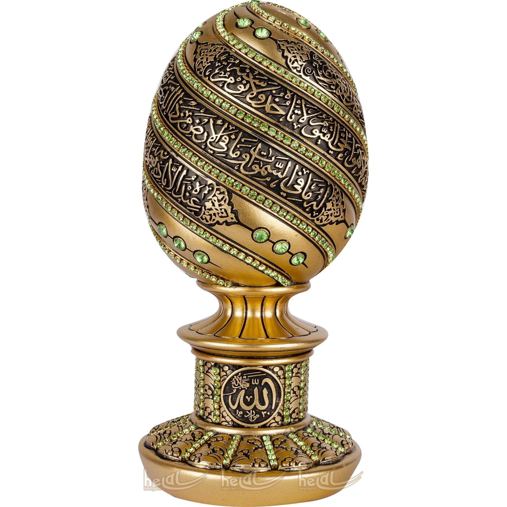 Ramadan Islamic Gift Trinket Ayatul Kursi Knickknack Muslim Arabic Home Decorations Eid Decor Allah Quran Verse Crystal Egg