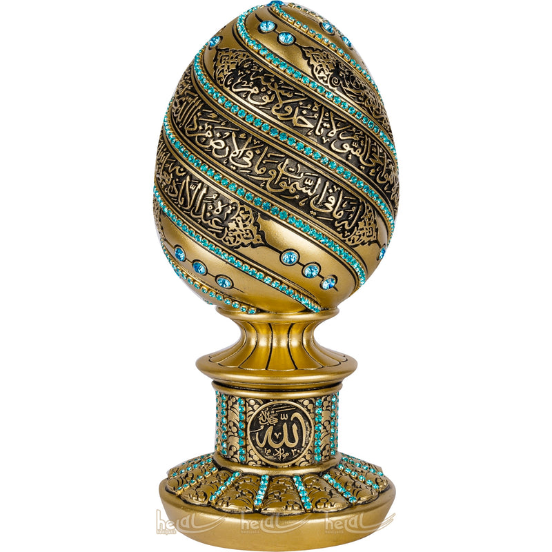 Ramadan Islamic Gift Trinket Ayatul Kursi Knickknack Muslim Arabic Home Decorations Eid Decor Allah Quran Verse Crystal Egg