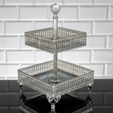 Service Tray Plate Rhinestones 2 Floor Cookie Macaron Sweet Dessert Serving Tray