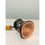 Turkish Erzincan Model Hammered Copper Coffee Serving Cups and Saucer Set