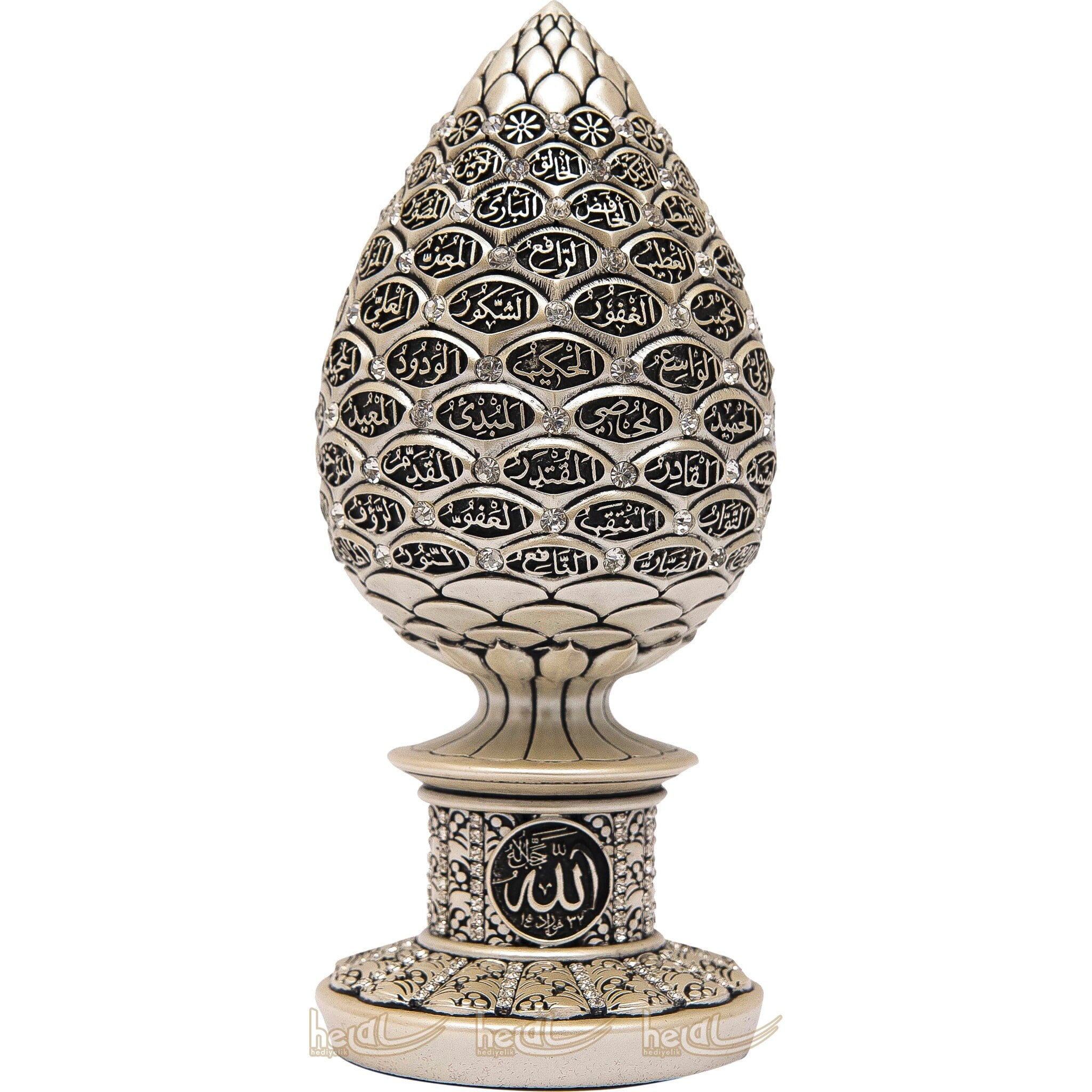 Ramadan Islamic Gift Trinket Ayatul Kursi Knickknack Muslim Arabic Home Decorations Eid Decor Allah Quran Verse Crystal Egg