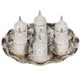 Set of 6 Swarovski Turkish Greek Korean Coffee Cups Set Made in Turkey Arabic Coffee Set Handmade Copper Coffee set