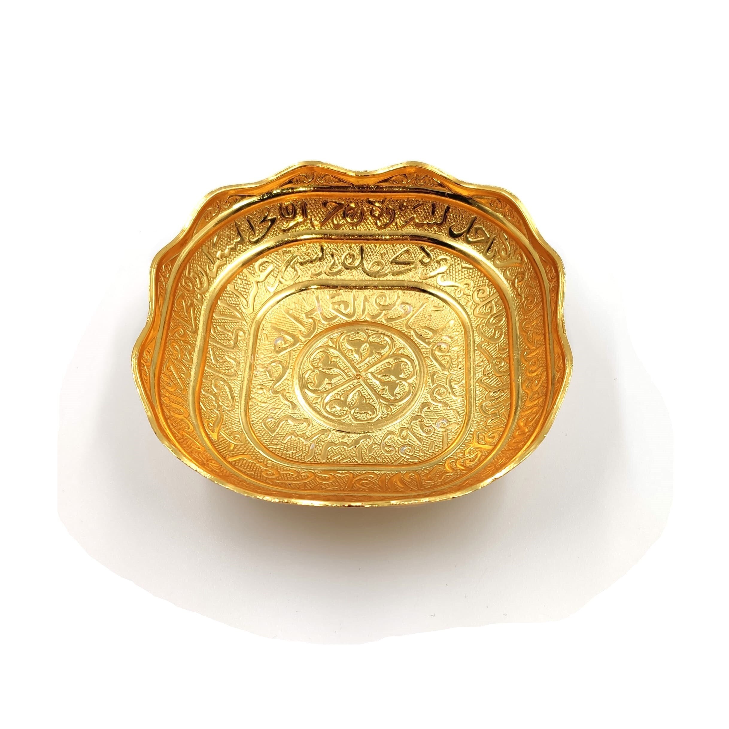 Golden Plated Fruit Plate Candy Cupcake Serving Tray Round Cupcake Dessert Display Plate Serving Tray