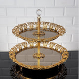 Service Tray Plate Rhinestones 2 Floor Cookie Macaron Sweet Dessert Serving Tray