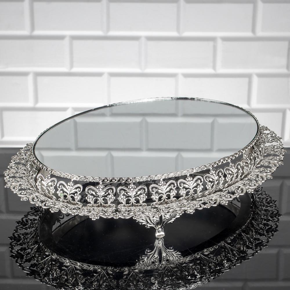 Service Tray Hurrem Style Plate Cake Bell Jar Glass Cookie Macaron Sweet Dessert Serving Tray