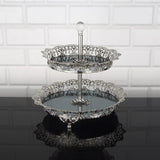 Service Tray Plate Rhinestones 2 Floor Cookie Macaron Sweet Dessert Serving Tray