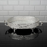 Serving Oval Tray Golden Silver Big Medium Small Hurrem Turkish Ottoman Style Plate Cake Glass Cookie Sweet Dessert