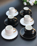 Porcelain Coffee Cups and Saucers Set High Quality Ceramic Coffee Mugs Best for Home Decoration Demistasse Coffee Set