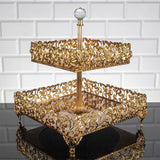 Service Tray Plate Rhinestones 2 Floor Cookie Macaron Sweet Dessert Serving Tray