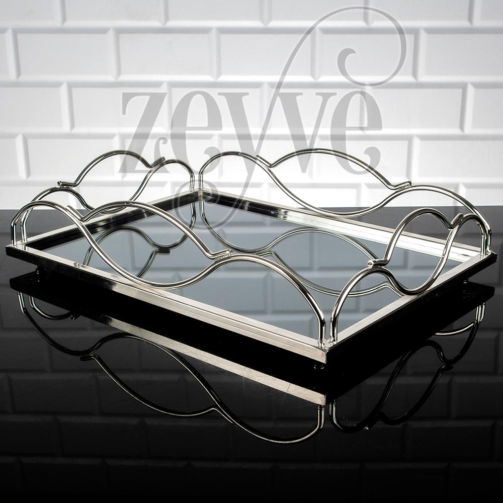 Service Tray Hurrem Style Plate Cake Bell Jar Glass Cookie Macaron Sweet Dessert Serving Tray