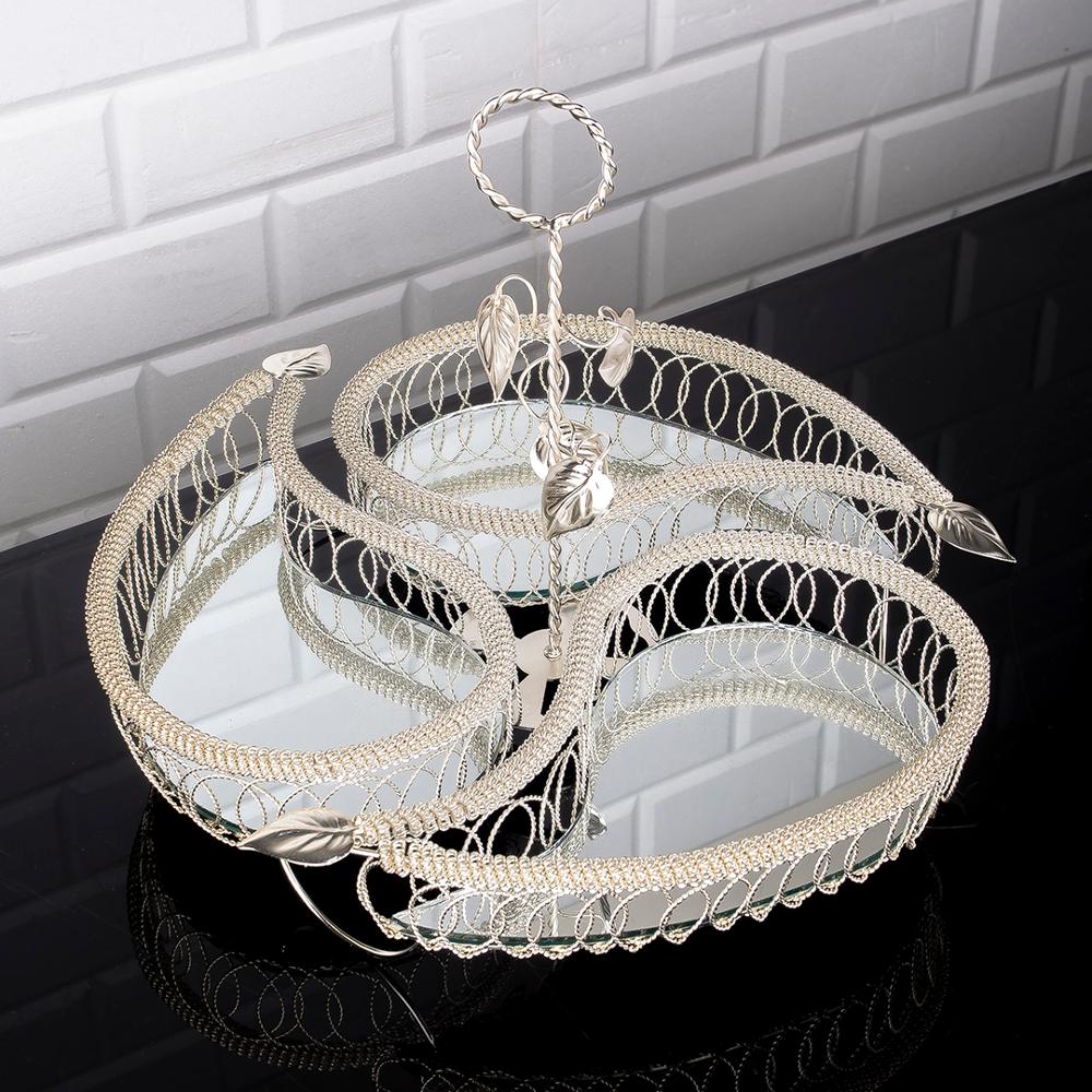 Service Tray Hurrem Style Plate Cake Bell Jar Glass Cookie Macaron Sweet Dessert Serving Tray