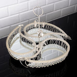 Service Tray Hurrem Style Plate Cake Bell Jar Glass Cookie Macaron Sweet Dessert Serving Tray