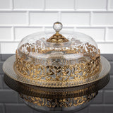 Service Tray Hurrem Style Plate Cake Bell Jar Glass Cookie Macaron Sweet Dessert Serving Tray
