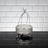 Serving Basket Silver Golden Round Tray Turkish Ottoman Style Plate Cake Bell Jar Cookie Macaron Sweet Dessert Serving
