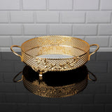 Service Round Tray Golden Silver Big Medium Small Hurrem Turkish Ottoman Style Plate Cake Glass Cookie Sweet Dessert