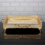 Service Rectangle Square Tray Golden Silver Big Medium Small Hurrem Turkish Ottoman Style Plate Cake Glass Cookie Sweet Dessert