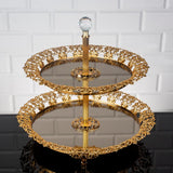 Service Tray Plate Rhinestones 2 Floor Cookie Macaron Sweet Dessert Serving Tray