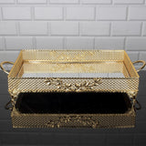 Service Rectangle Square Tray Golden Silver Big Medium Small Hurrem Turkish Ottoman Style Plate Cake Glass Cookie Sweet Dessert