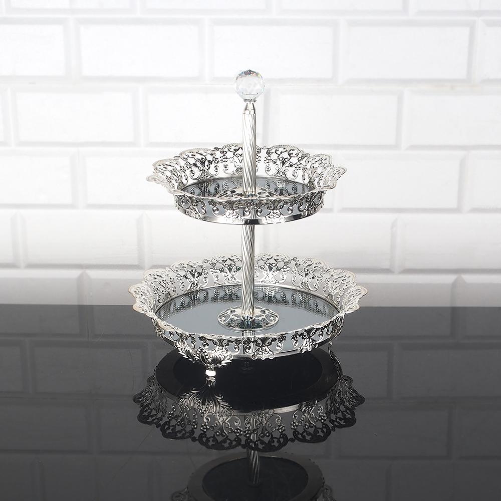 Service Tray Plate Rhinestones 2 Floor Cookie Macaron Sweet Dessert Serving Tray