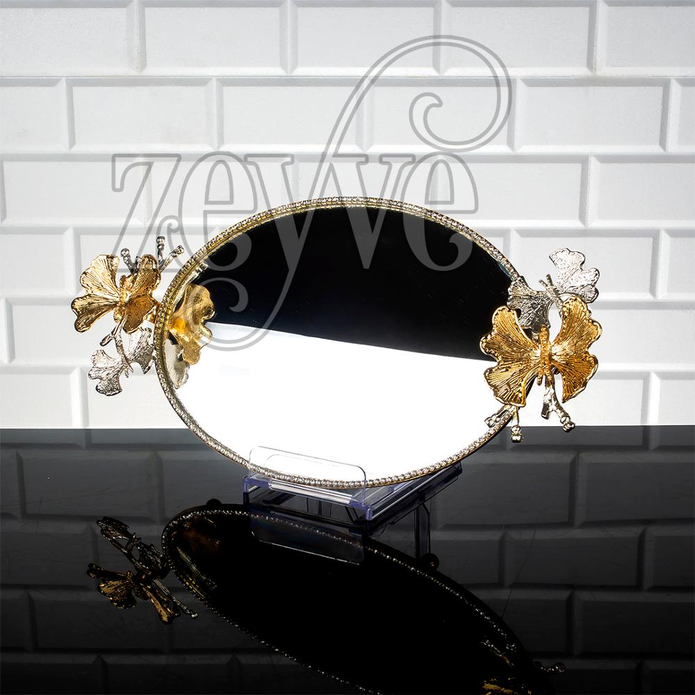 Service Tray Hurrem Style Plate Cake Bell Jar Glass Cookie Macaron Sweet Dessert Serving Tray