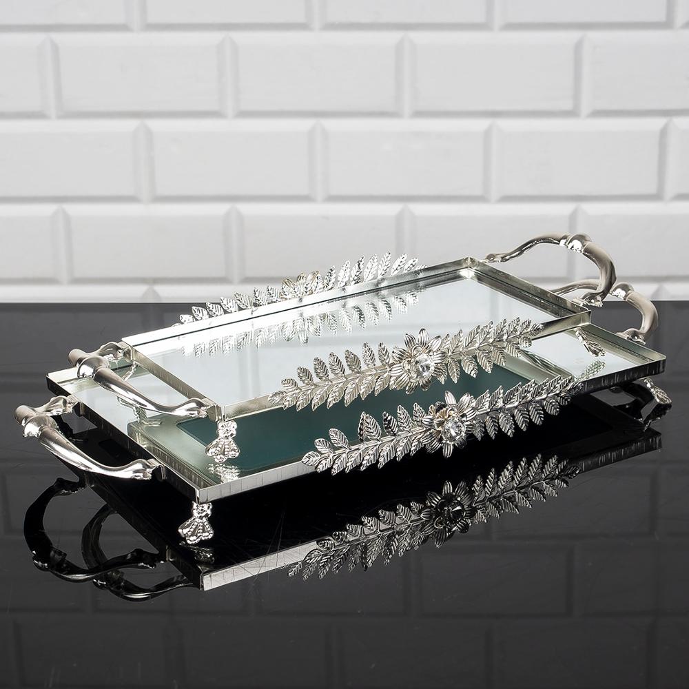 Service Tray Hurrem Style Plate Cake Bell Jar Glass Cookie Macaron Sweet Dessert Serving Tray