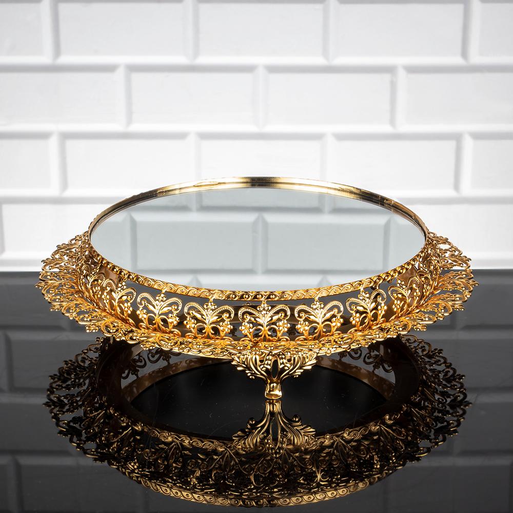 Service Tray Hurrem Style Plate Cake Bell Jar Glass Cookie Macaron Sweet Dessert Serving Tray