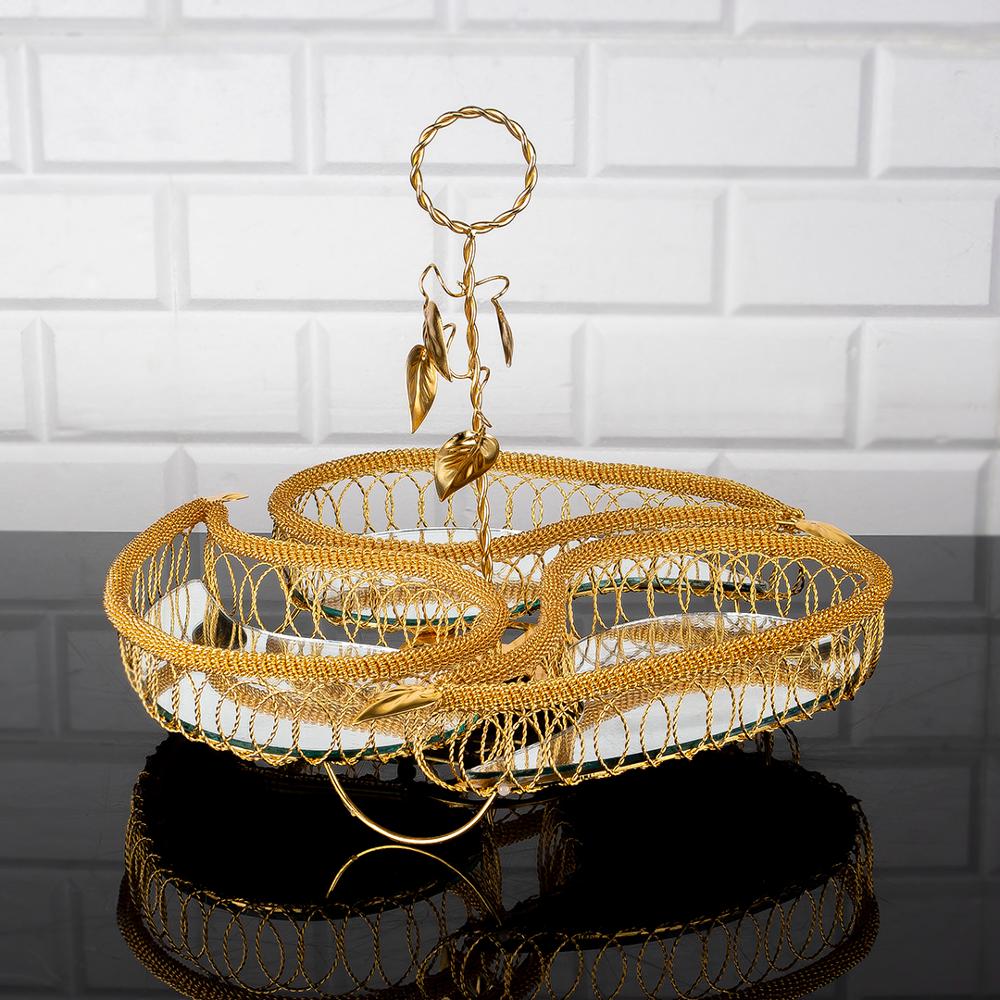 Service Tray Hurrem Style Plate Cake Bell Jar Glass Cookie Macaron Sweet Dessert Serving Tray