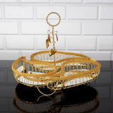 Service Tray Hurrem Style Plate Cake Bell Jar Glass Cookie Macaron Sweet Dessert Serving Tray