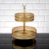 Service Tray Plate Rhinestones 2 Floor Cookie Macaron Sweet Dessert Serving Tray