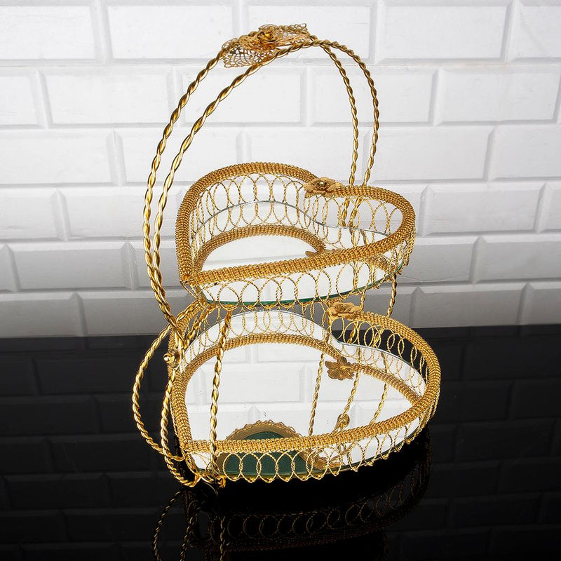 Service Tray Plate Rhinestones 2 Floor Cookie Macaron Sweet Dessert Serving Tray