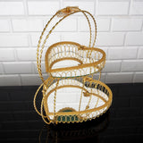 Service Tray Plate Rhinestones 2 Floor Cookie Macaron Sweet Dessert Serving Tray