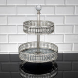 Service Tray Plate Rhinestones 2 Floor Cookie Macaron Sweet Dessert Serving Tray