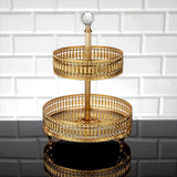 Service Tray Plate Rhinestones 2 Floor Cookie Macaron Sweet Dessert Serving Tray