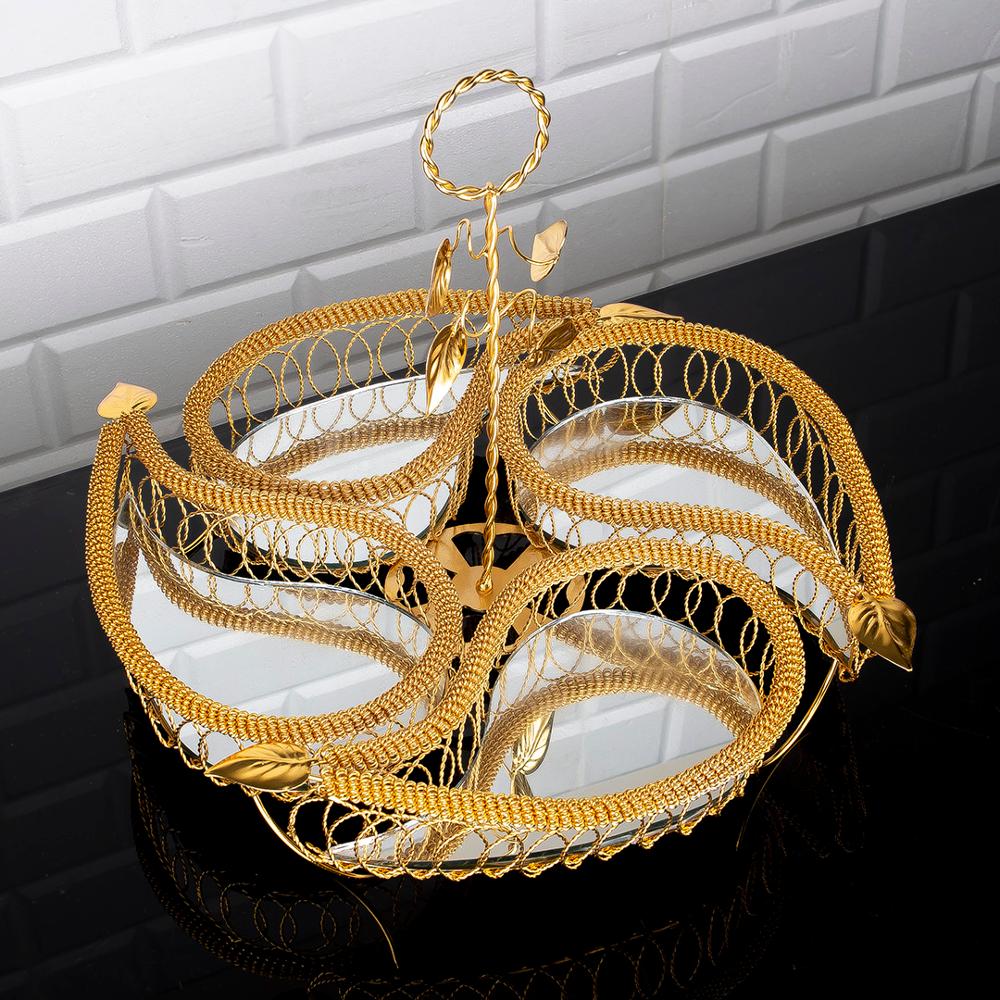 Service Tray Hurrem Style Plate Cake Bell Jar Glass Cookie Macaron Sweet Dessert Serving Tray