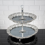 Service Tray Plate Rhinestones 2 Floor Cookie Macaron Sweet Dessert Serving Tray