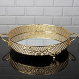 Service Round Tray Golden Silver Big Medium Small Hurrem Turkish Ottoman Style Plate Cake Glass Cookie Sweet Dessert