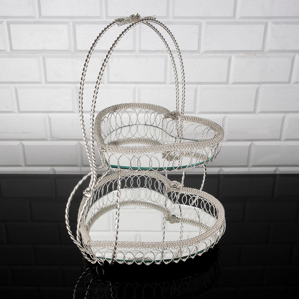 Service Tray Plate Rhinestones 2 Floor Cookie Macaron Sweet Dessert Serving Tray