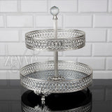 Service Tray Plate Rhinestones 2 Floor Cookie Macaron Sweet Dessert Serving Tray