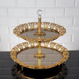 Service Tray Plate Rhinestones 2 Floor Cookie Macaron Sweet Dessert Serving Tray