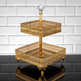 Service Tray Plate Rhinestones 2 Floor Cookie Macaron Sweet Dessert Serving Tray