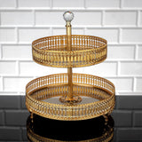 Service Tray Plate Rhinestones 2 Floor Cookie Macaron Sweet Dessert Serving Tray